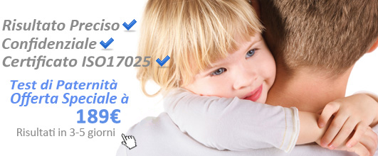 Test di paternit&agrave; per solo &euro;259.